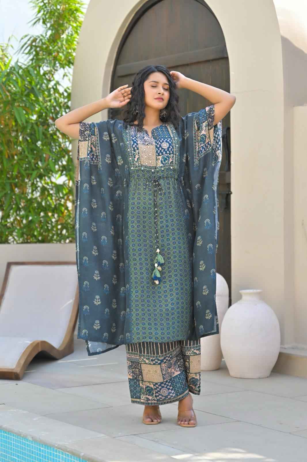 Pure muslin two piece kaftan