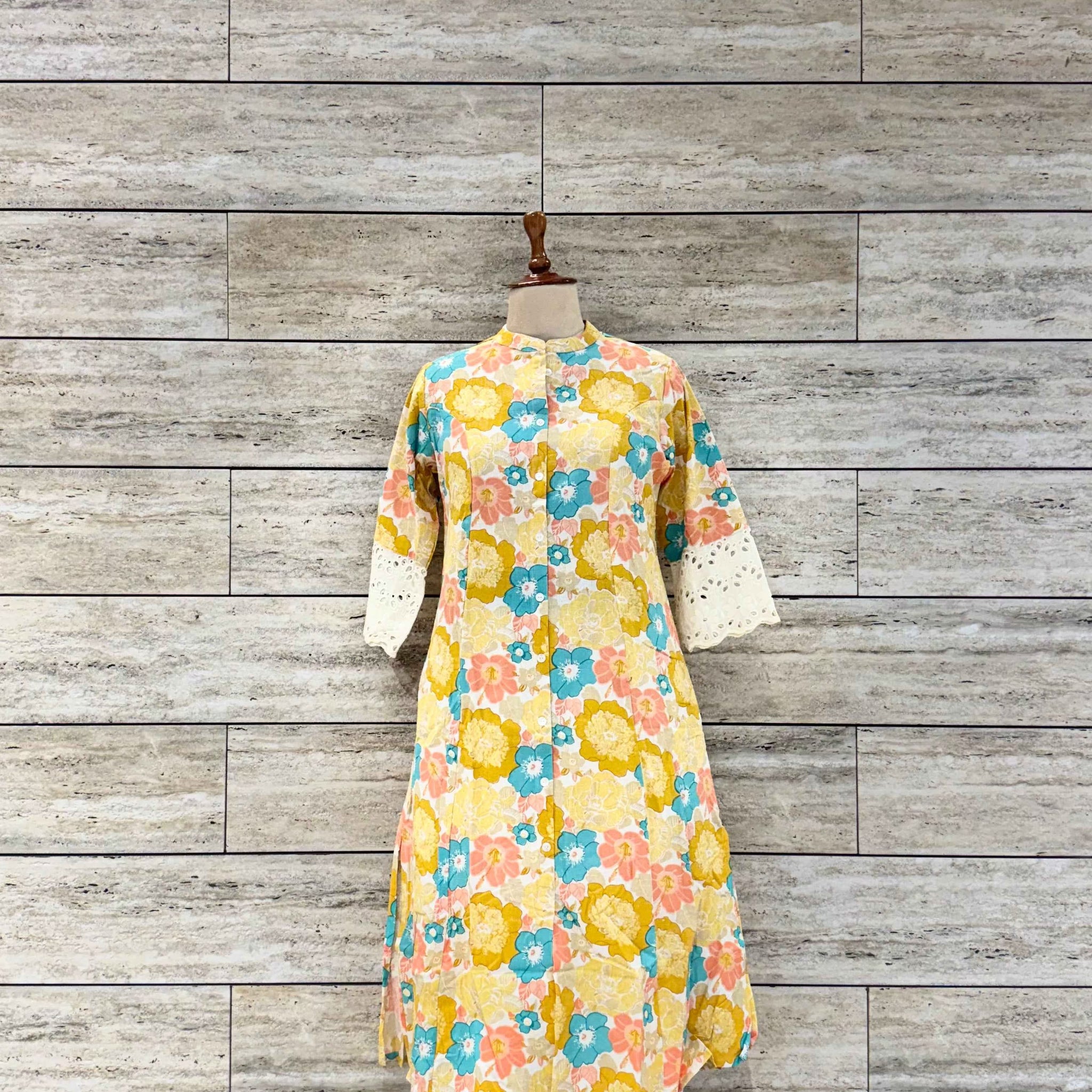 Floral Print Pure Cotton Two Piece Pant Set