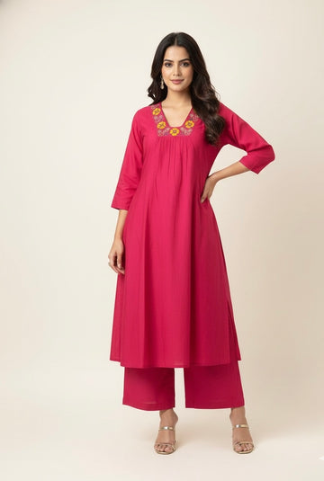 Two piece pant set in pure Muslin  MPS005