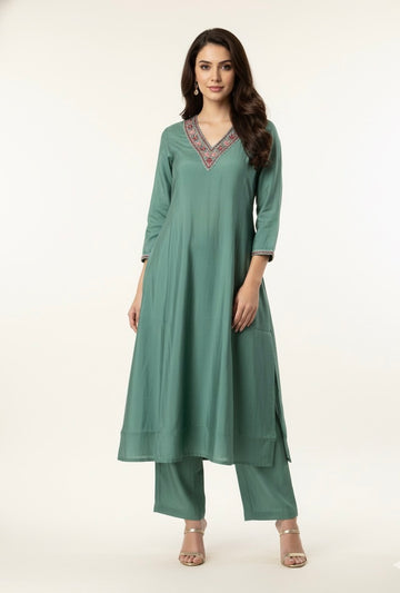 Two piece pant set in pure Muslin  MPS004