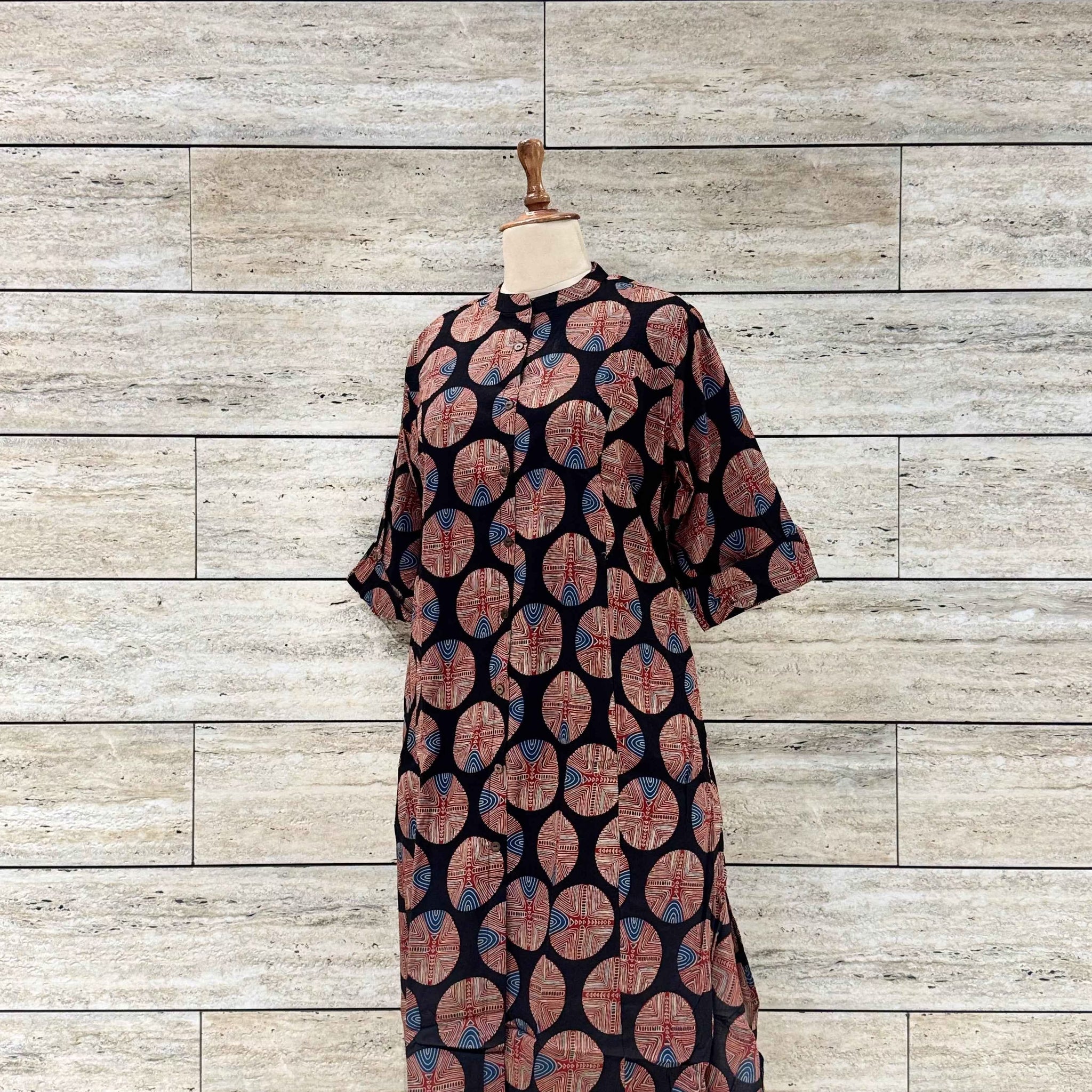 Hand Block Apple Cut Two Piece Pant Set RS030