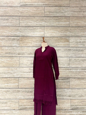 Solid Base Two Piece Pant Set RS026