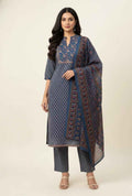 Pure Cotton Three Piece Dupatta Set With Palazzo CS0269