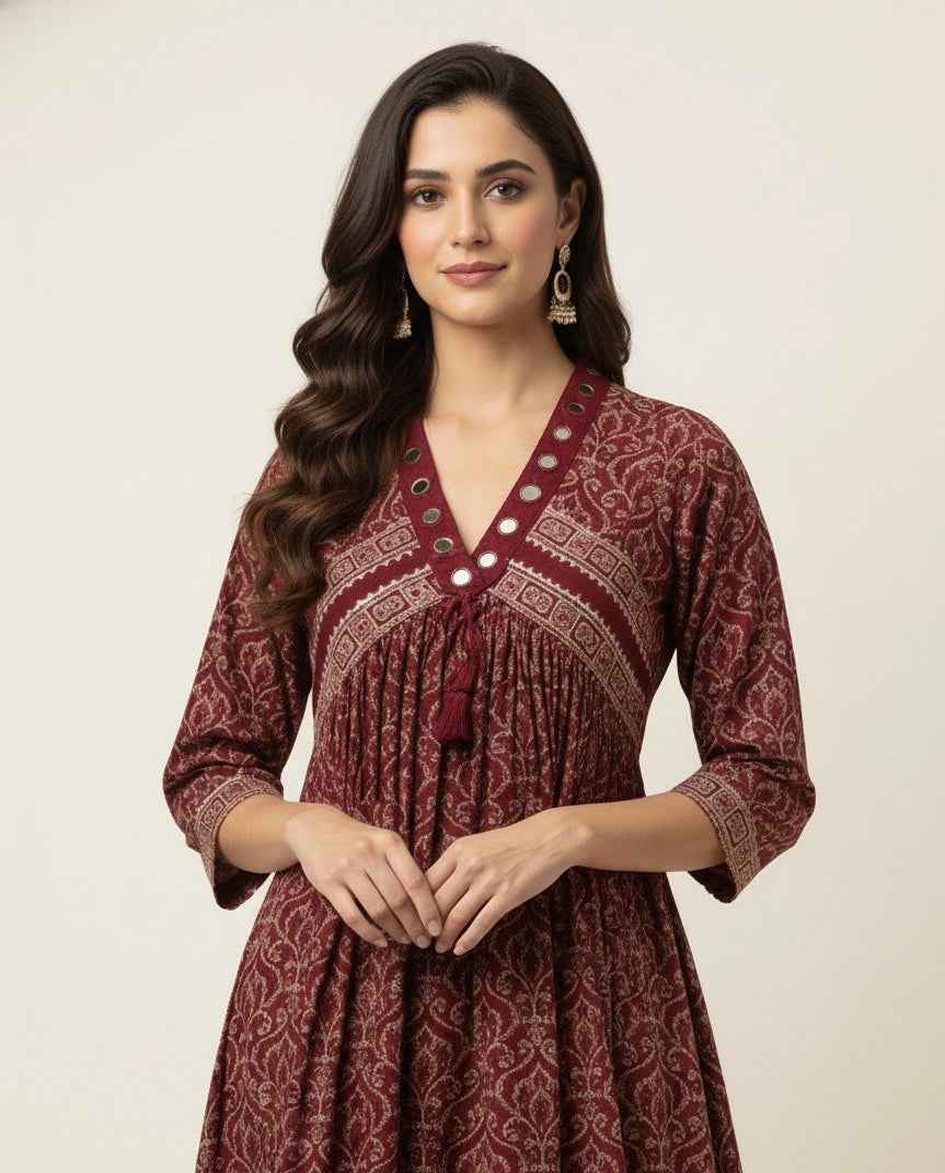 Pure Cotton A Line Dupatta Set CS0272