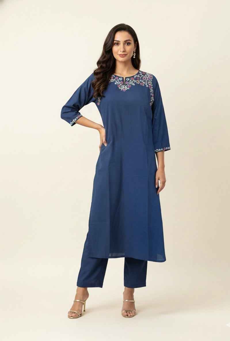 Pure Mul Cotton Three Piece Dupatta Set MC020