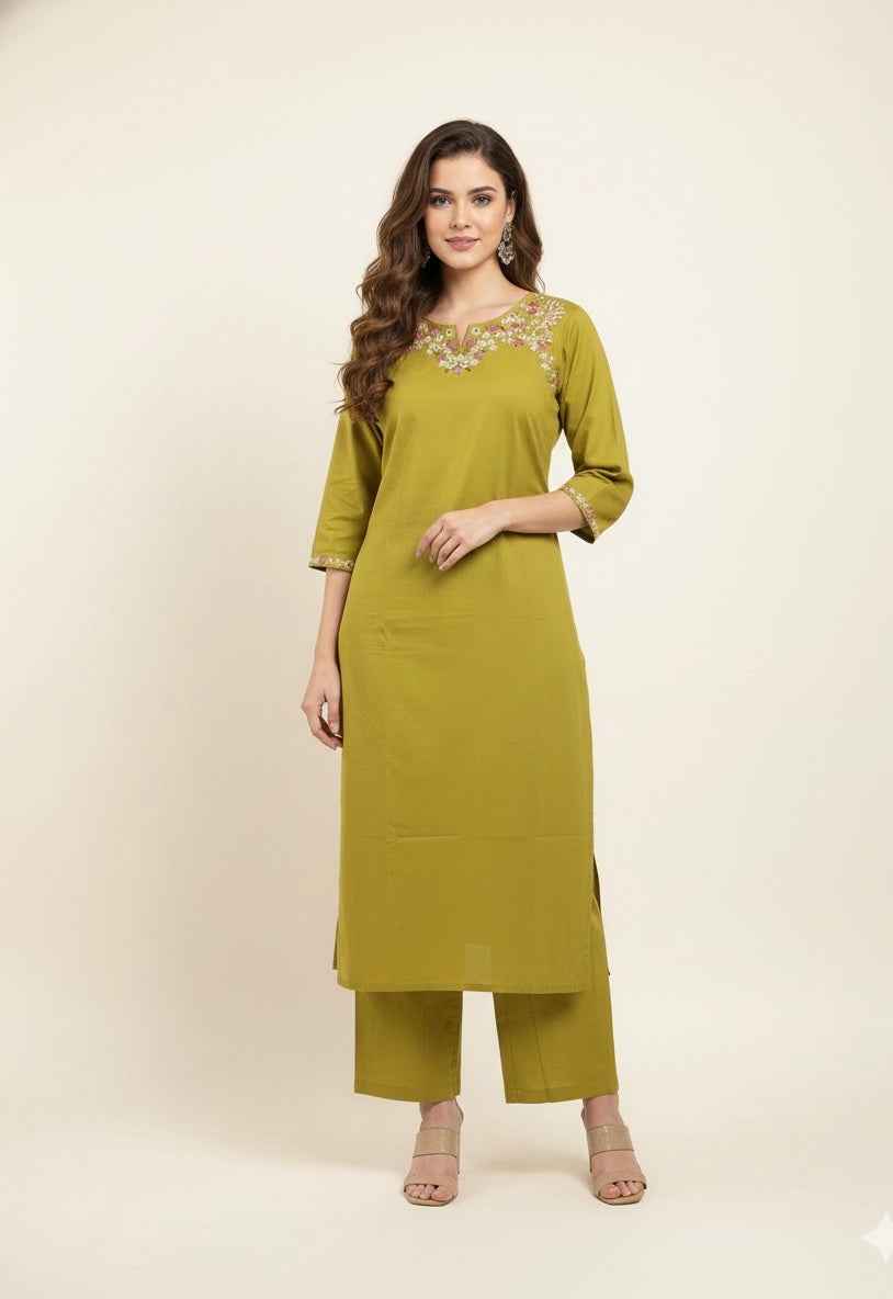 Pure Mul Cotton Three Piece Dupatta Set MC020