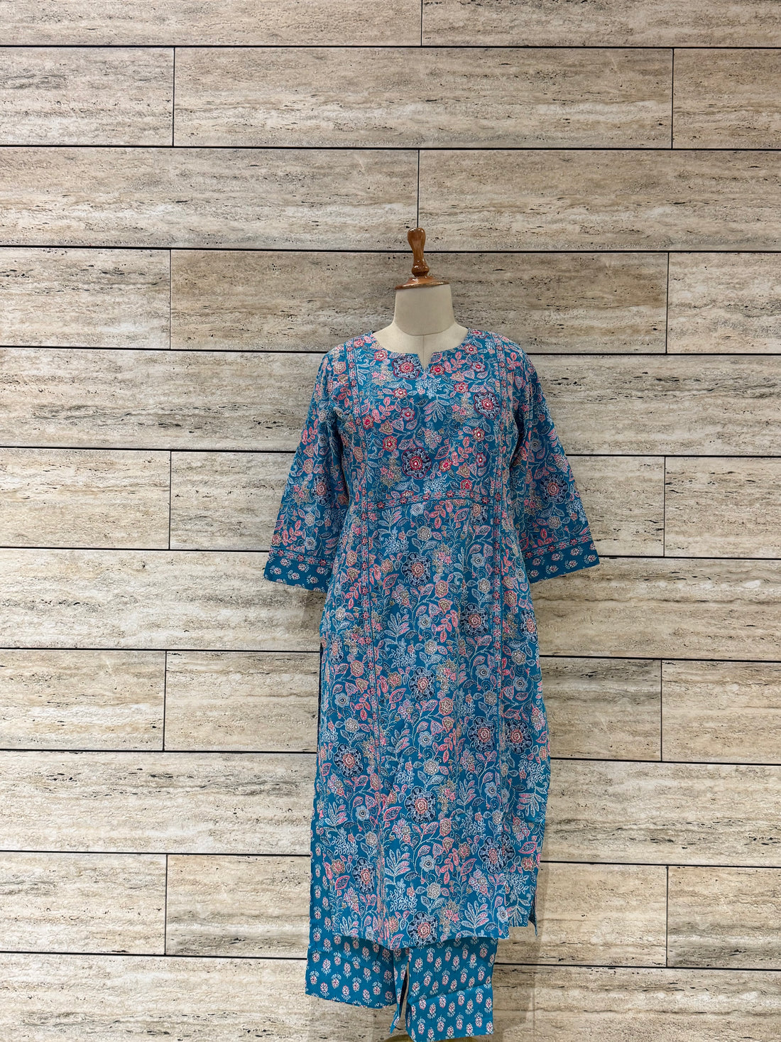 Pure Cotton Floral  Print Dupatta Set FL044