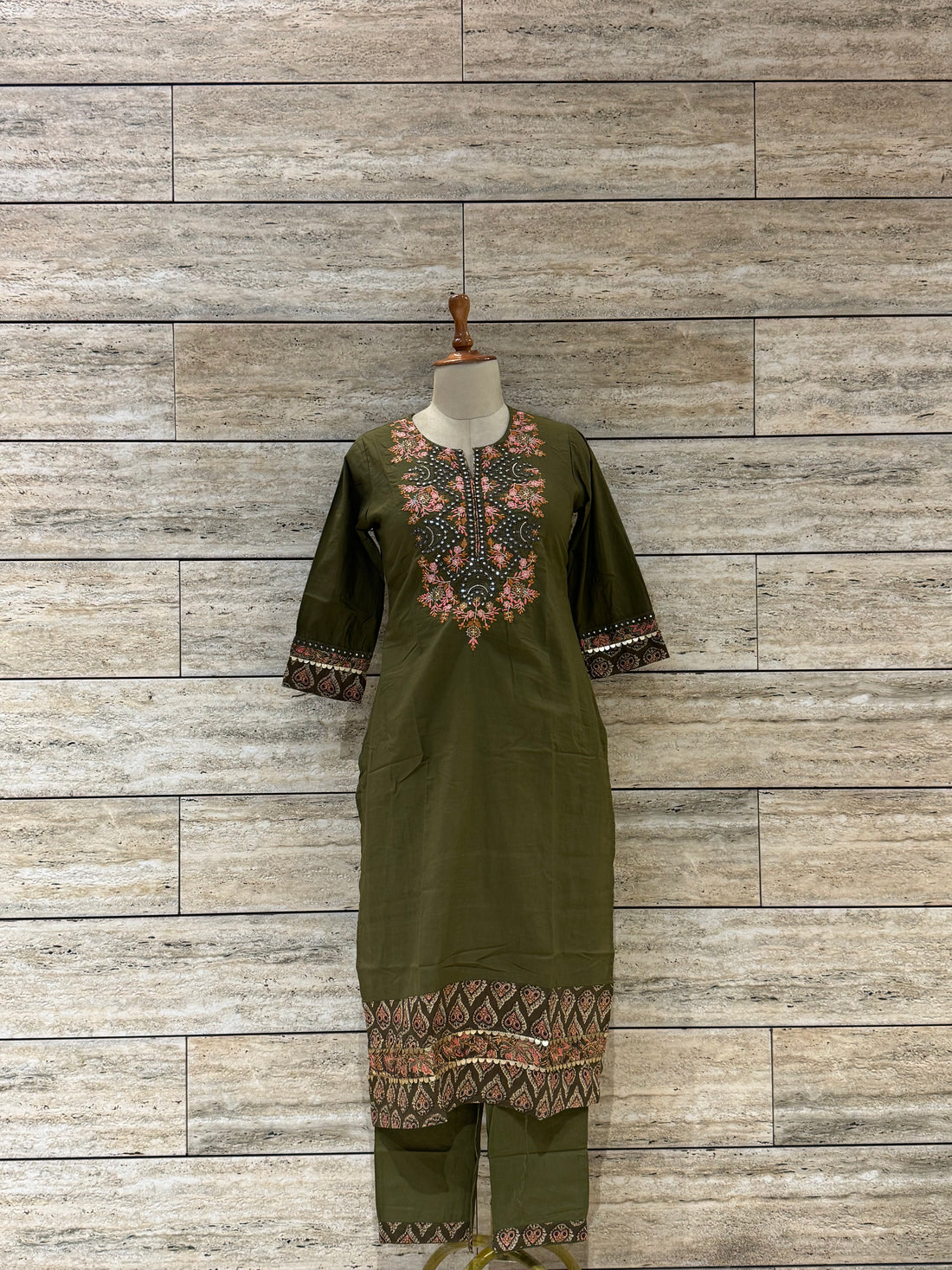 Pure Cotton Ajrakh  Print Dupatta Set FL061