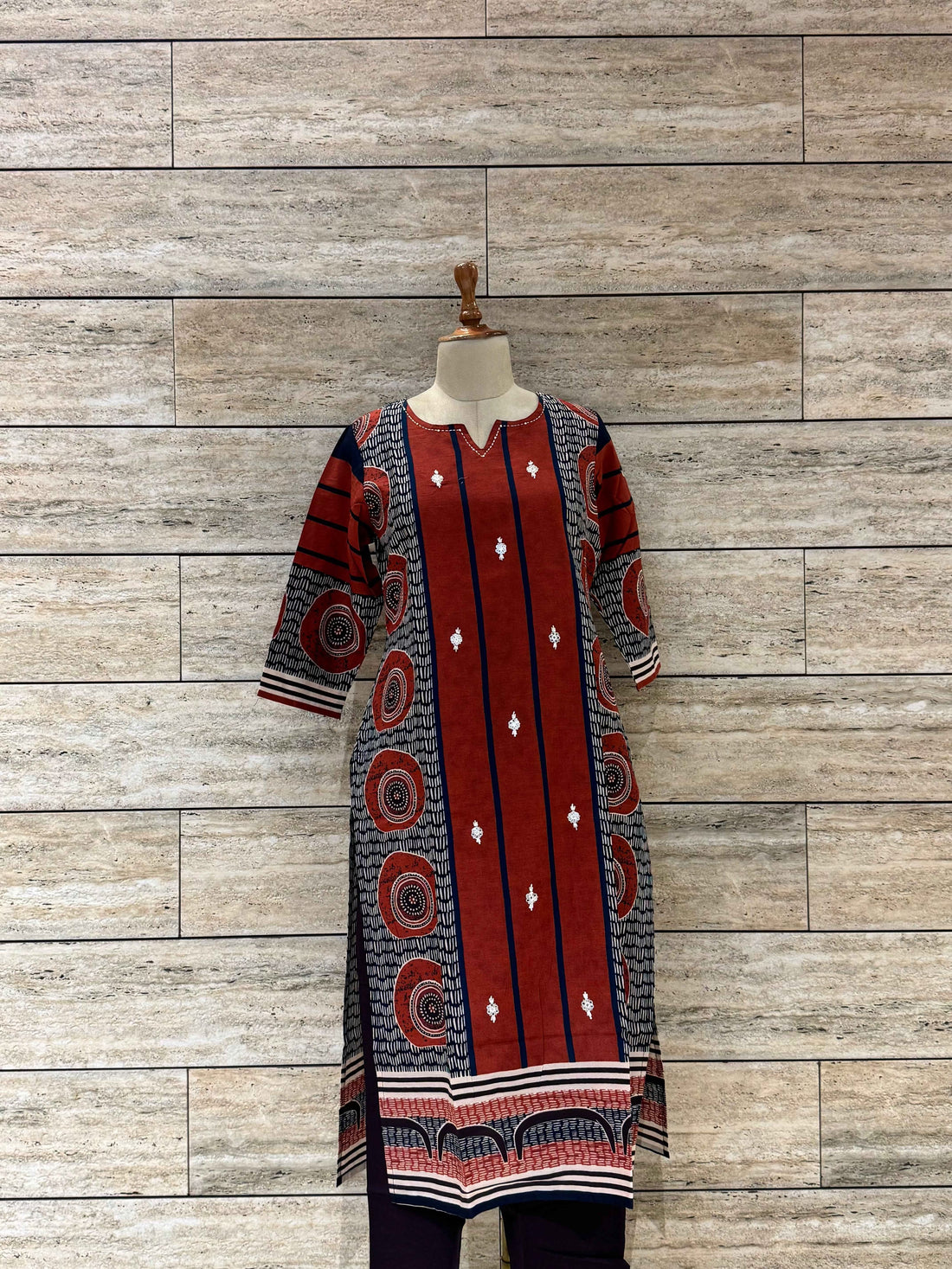 Pure Cotton Ajrakh  Print Dupatta Set (Copy)