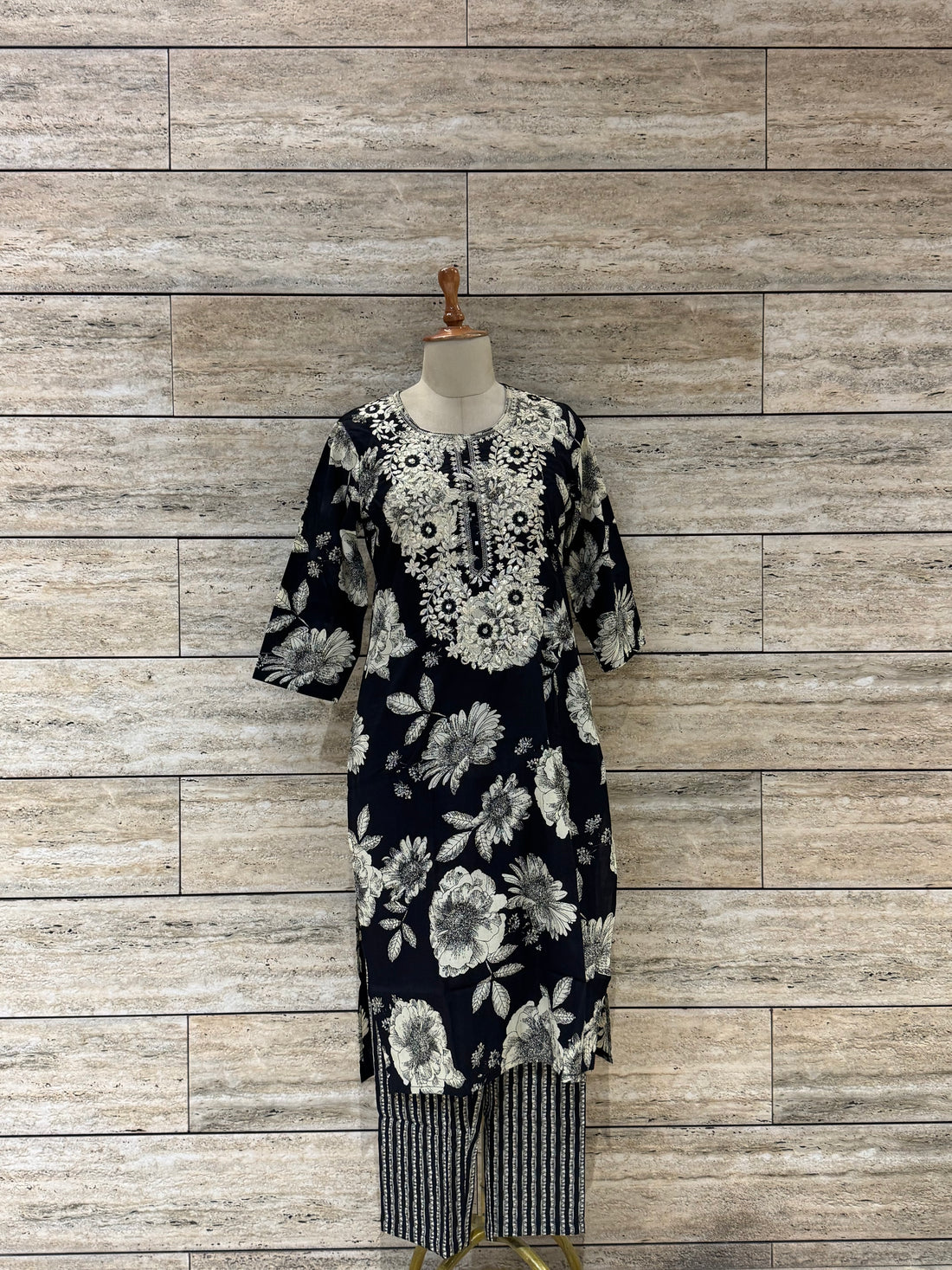 Pure Cotton Floral Print Dupatta Set FL050