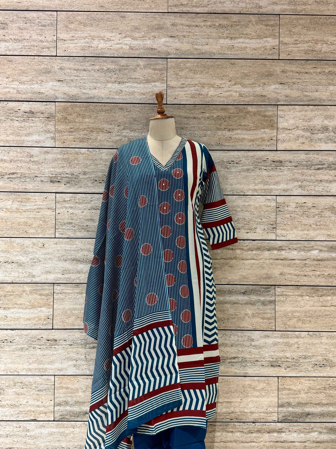 Pure Cotton Ajrakh Print Dupatta Set (Copy)