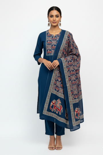 Pure Cotton Straight Dupatta Set CS084