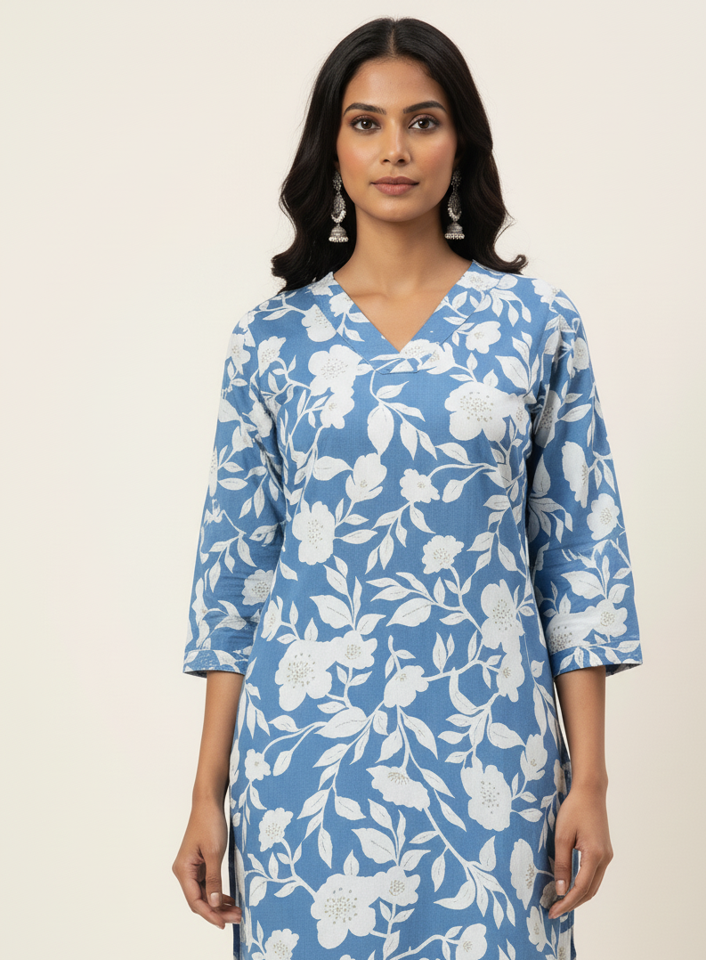 Pure Cotton Straight Fit Kurta -   OK002