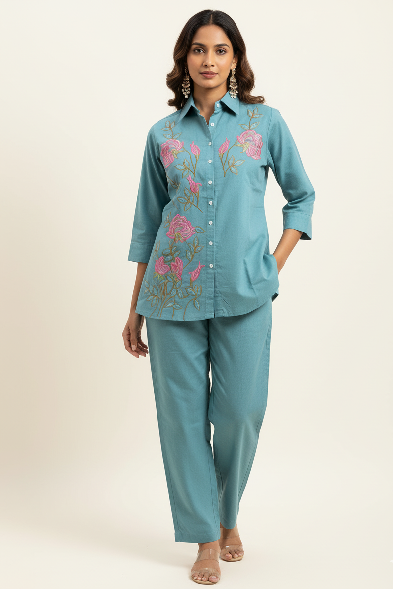 Cotton flex two piece Co Ord sets - FL0148