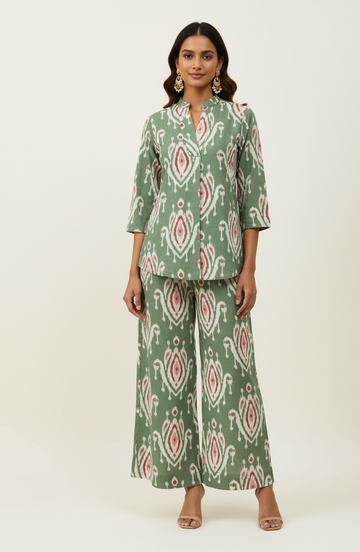 Ikkat Print Co Ord Set   FL0135