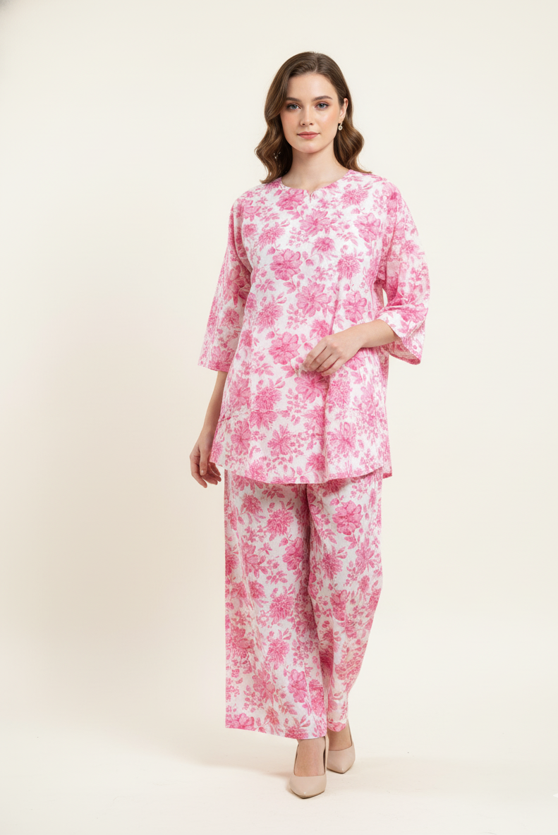 Pure Cotton Floral Print Co Ord Set