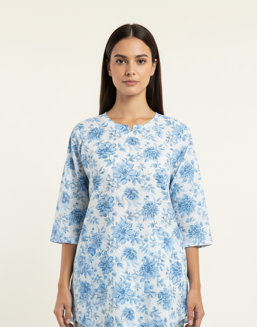 Pure Cotton Floral Print Co Ord Set