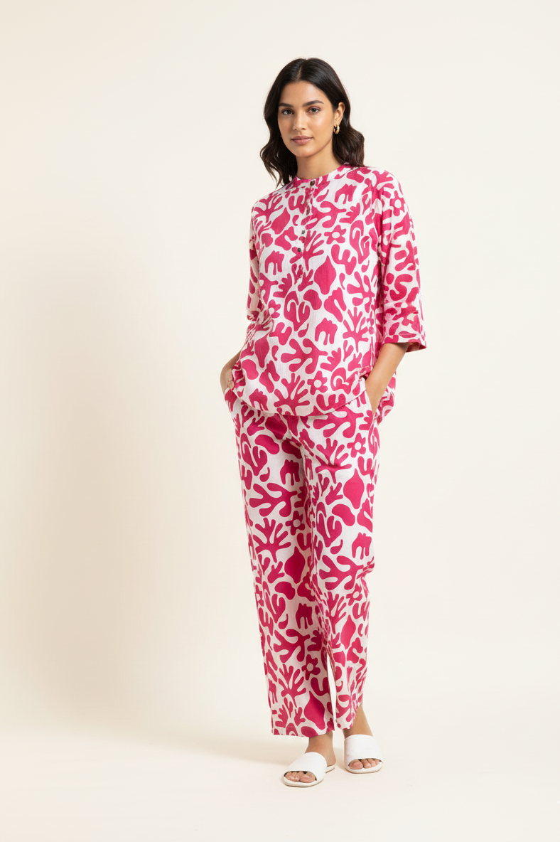 Pure Cotton Floral Print Co Ord Set