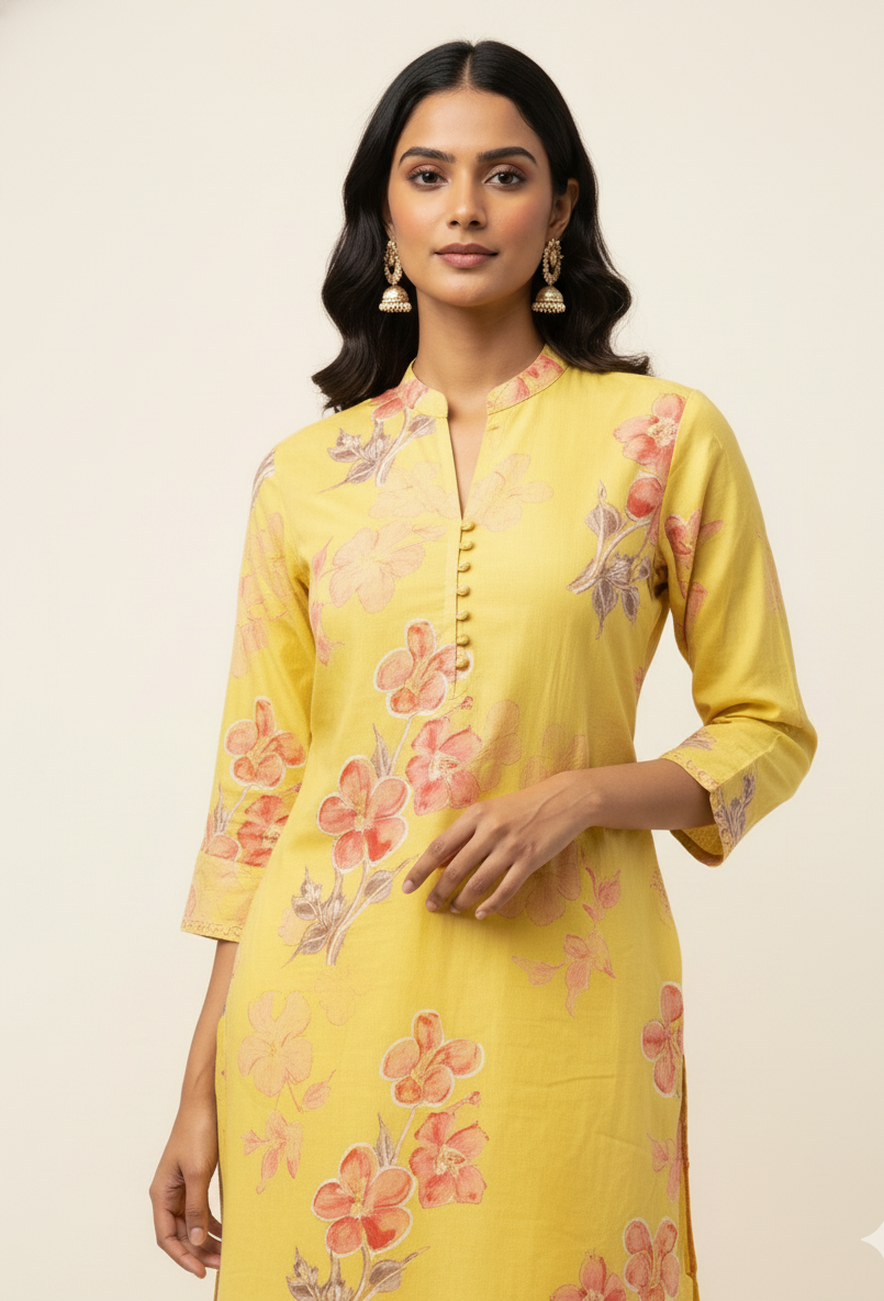 Pure Cotton Floral Print Co Ord Set