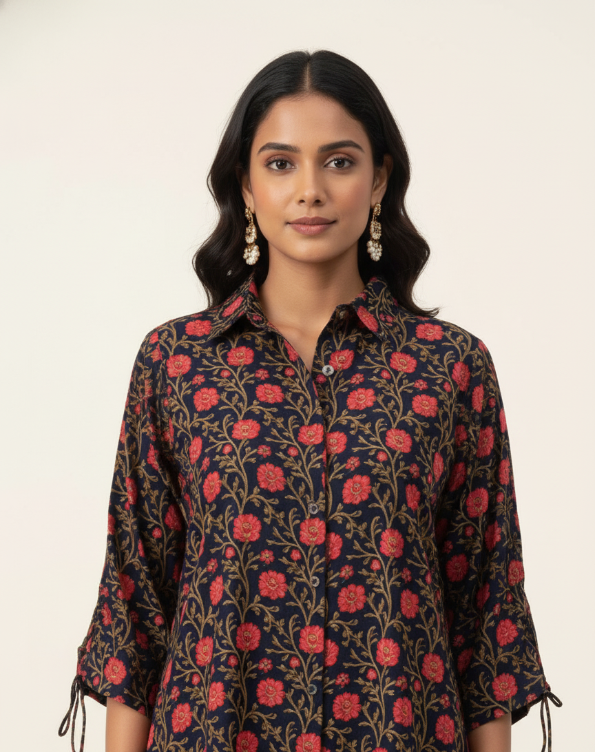 Pure Cotton Floral Print Co Ord Set