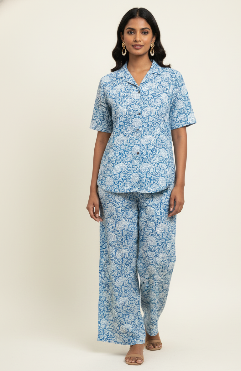 Pure Cotton Floral Print Co Ord Set