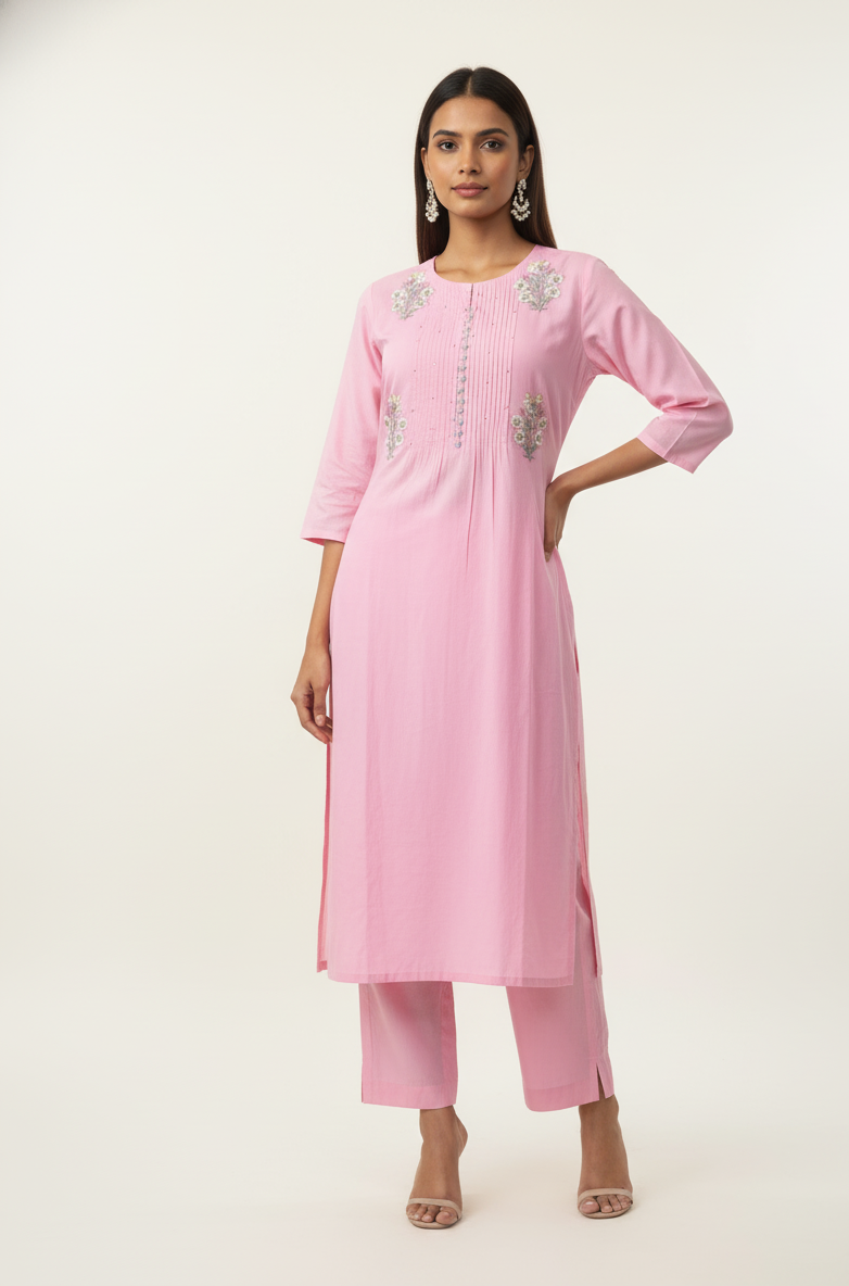 Pure Cotton Two Piece Pant Set