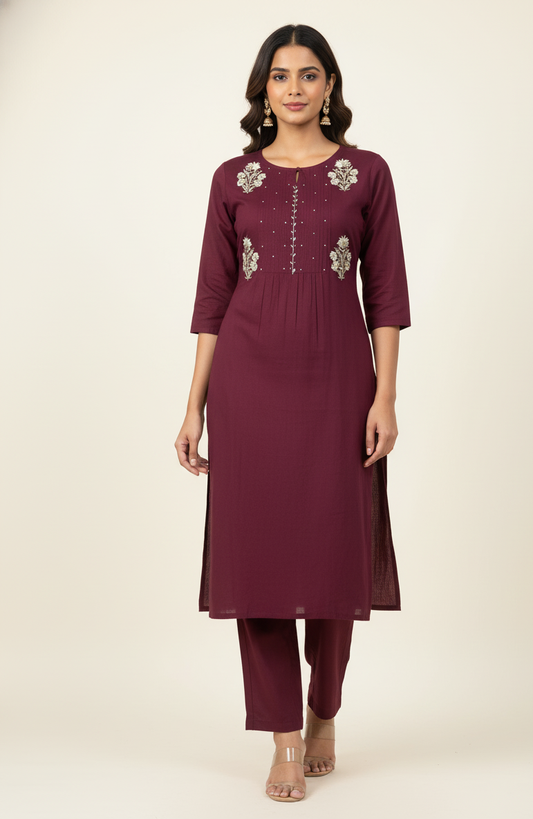 Pure Cotton Two Piece Pant Set