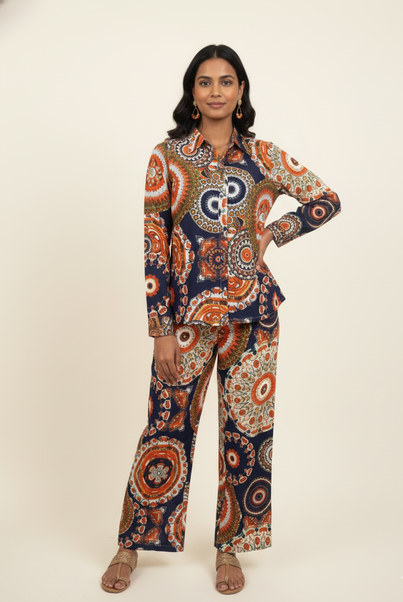 Pure Cotton Floral Print Co Ord Set