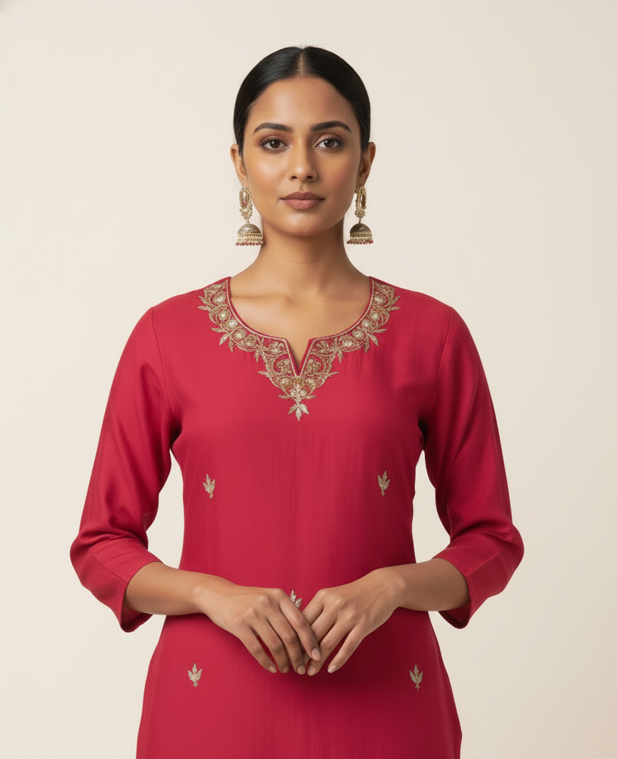 Festive Wear Pure Muslin Dupatta Set With Embroidery