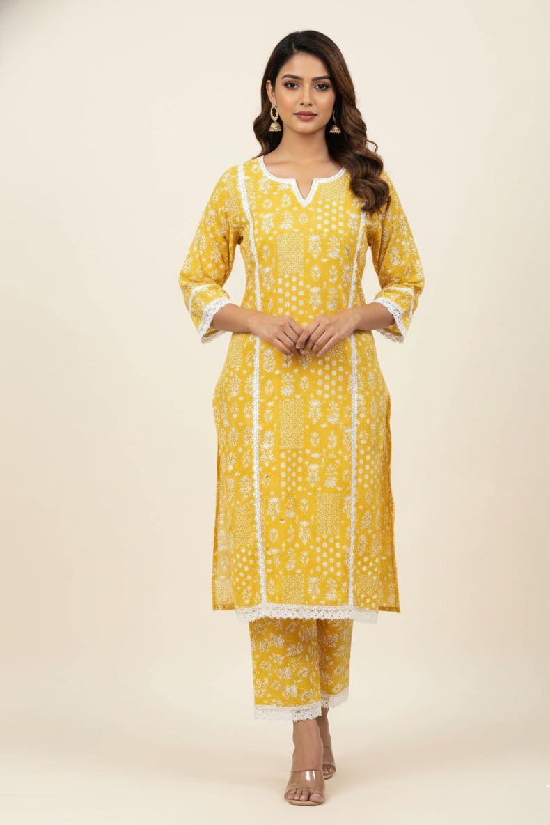 Pure Cotton Two Piece Pant Set PS048