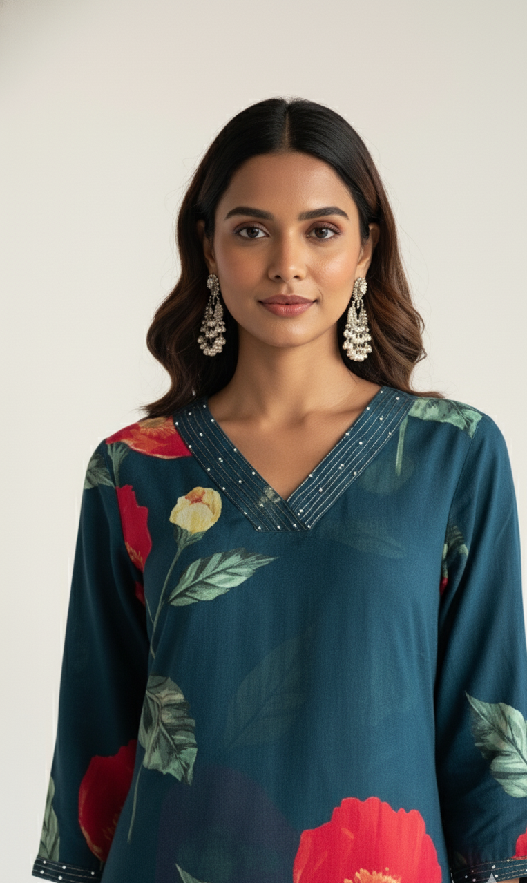 Pure Muslin Only Kurta Straight MOK007