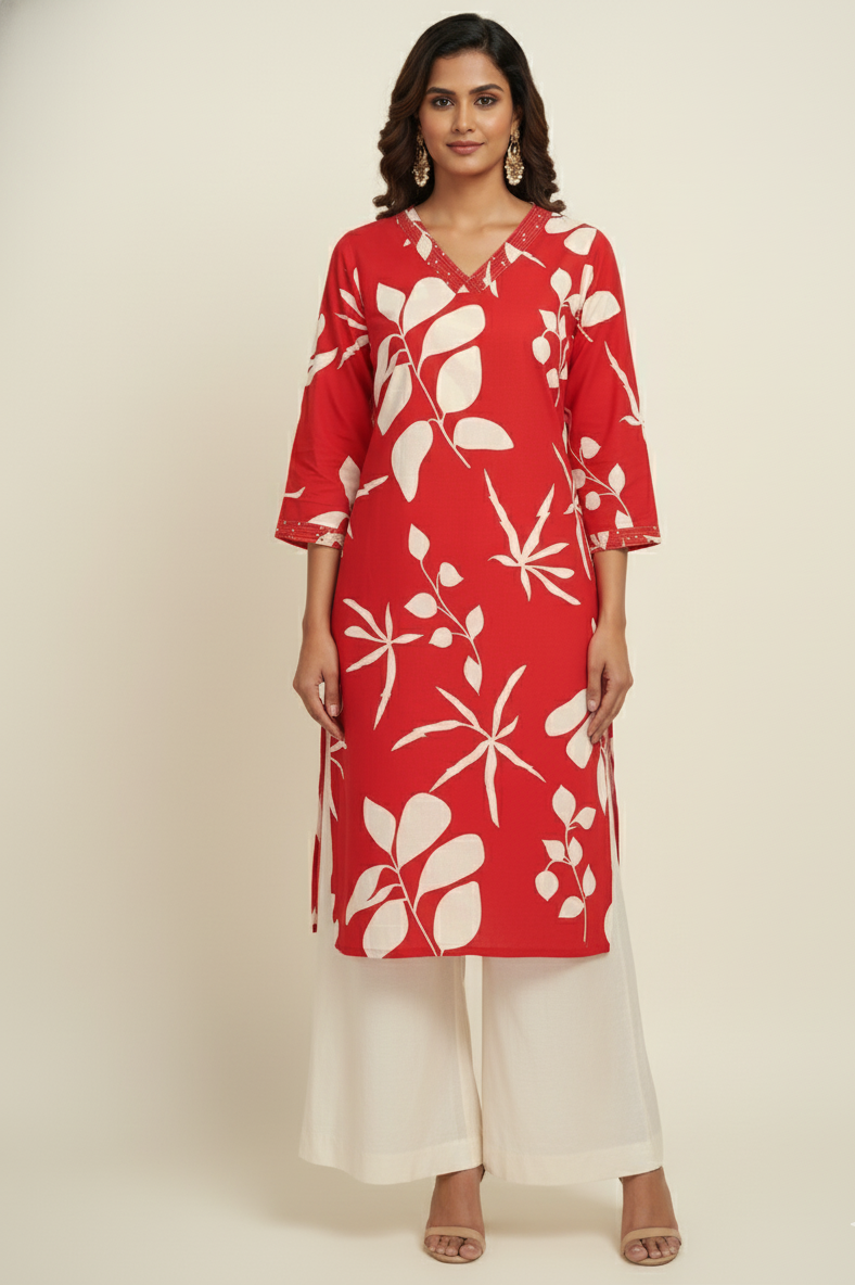 Pure Muslin Only Kurta Straight MOK012