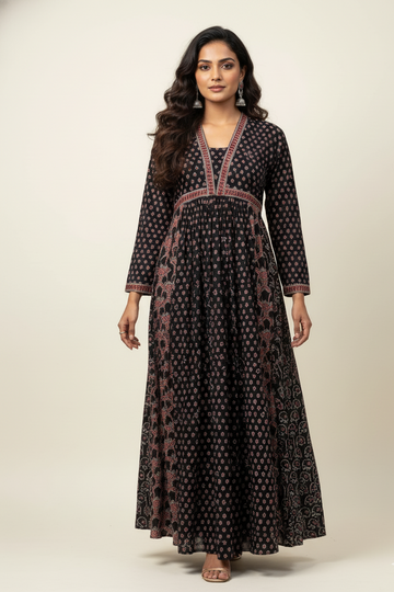Pure Cotton Maxi Gowns with Floor Length GN005