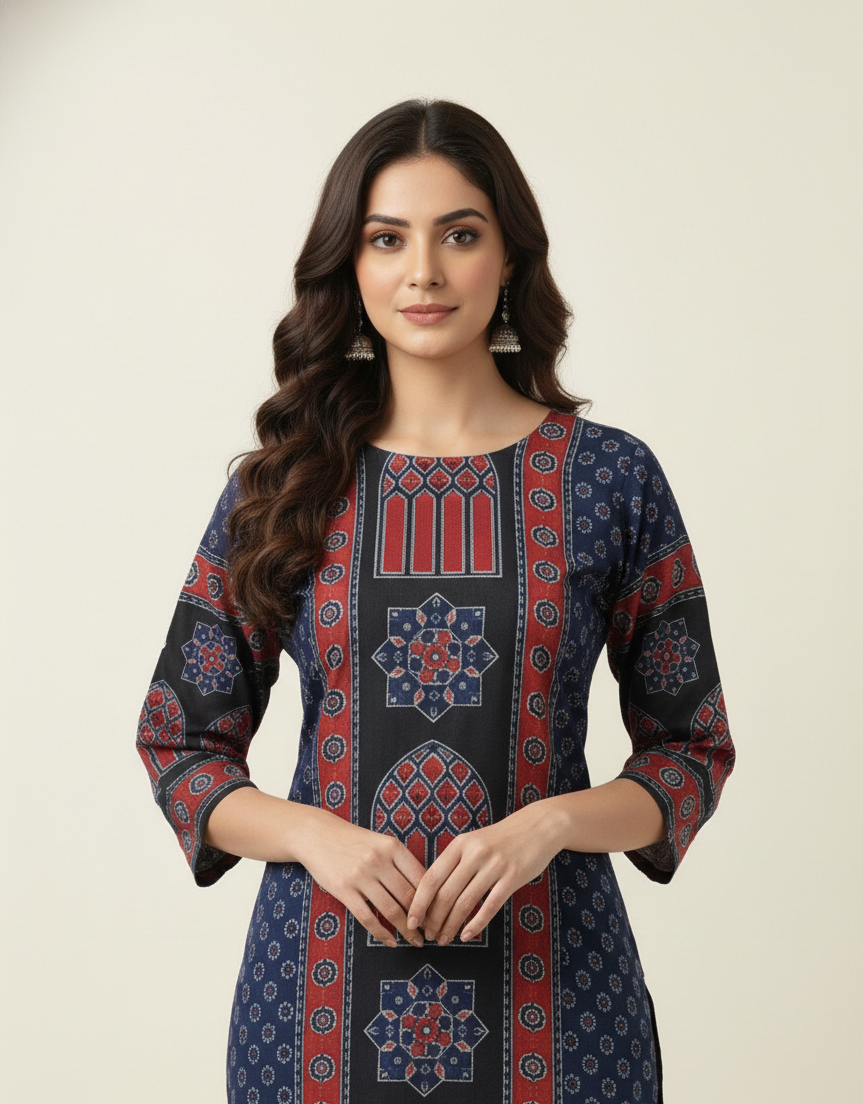 Pure Cotton Digital Print Dupatta Set CS0184