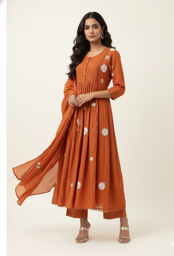 Premium Mul Cotton A Line Anarkali Suits ANK003