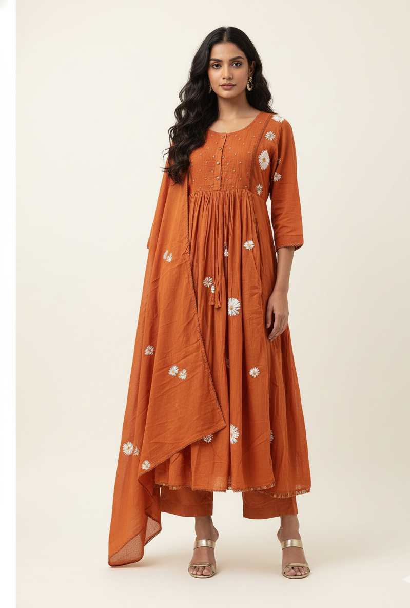 Premium Mul Cotton A Line Anarkali Suits ANK003