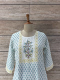 Pure Rayon Hand Block Print Kurtas - RK005