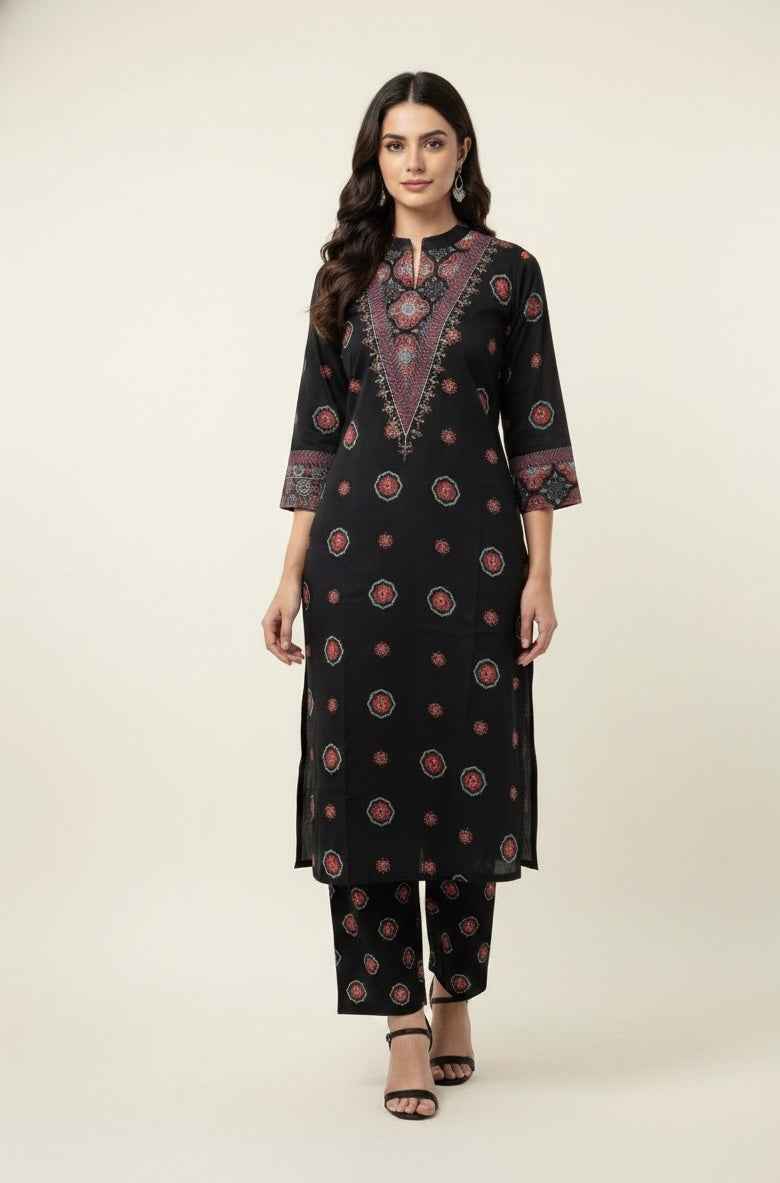 Pure Cotton Three Piece Dupatta Set CS0295