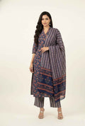 Three Piece Pure Cotton Angrakha Style Dupatta Set ANG007