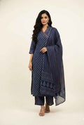 Three Piece Pure Cotton Angrakha Style Dupatta Set ANG008