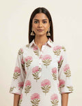 Pure Cotton Floral Print Dupatta Set