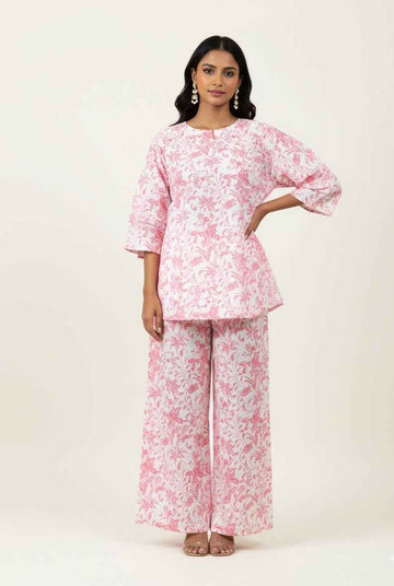Pure Cotton Floral Print Co Ord Set