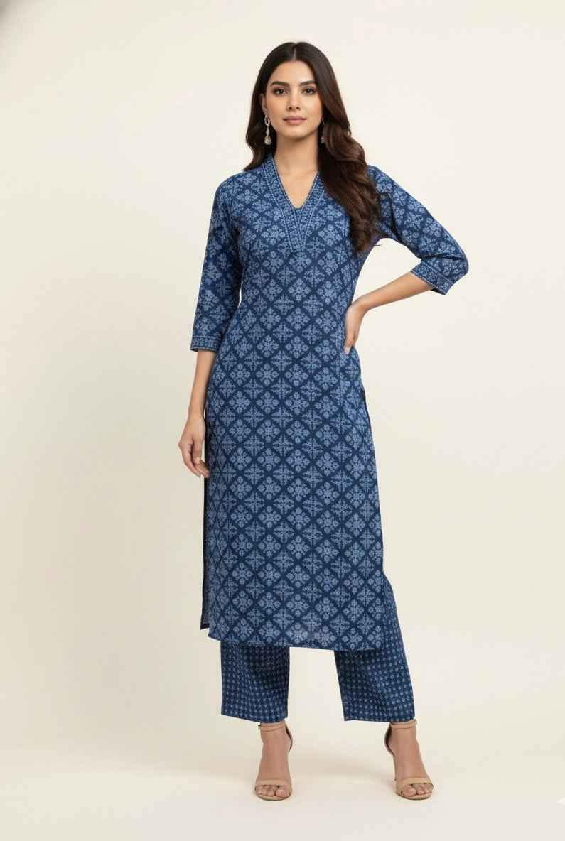 Pure Cotton Three Piece Dupatta Set