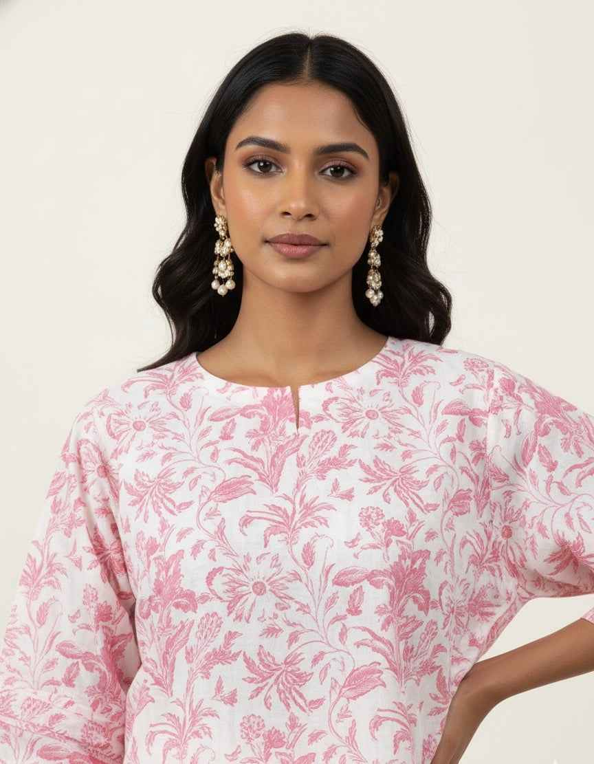 Pure Cotton Floral Print Co Ord Set