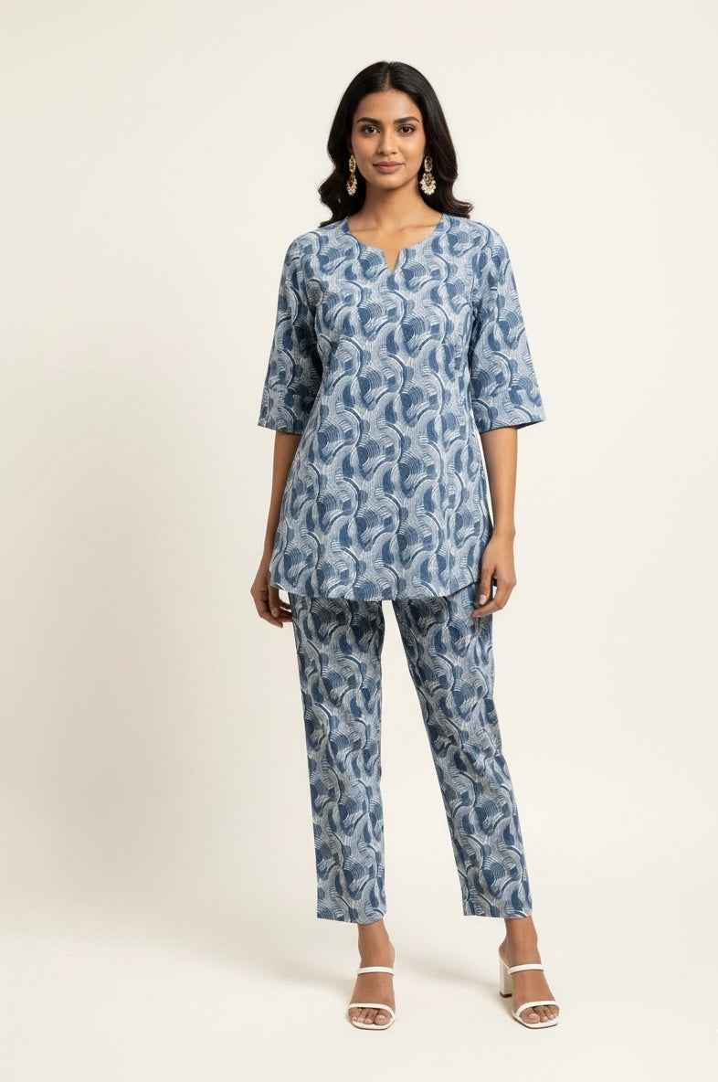 Pure Cotton Floral Print Co Ord Set