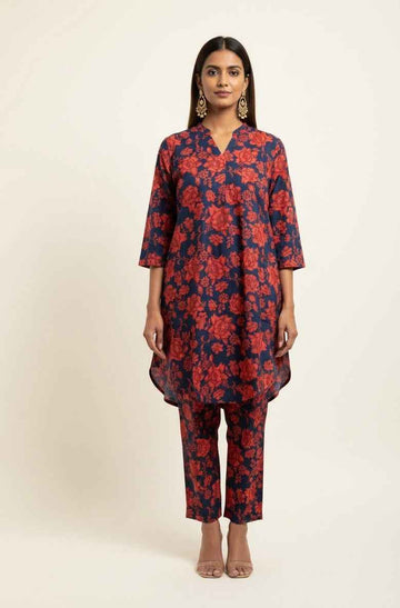 Pure Cotton Floral Print Co Ord Set