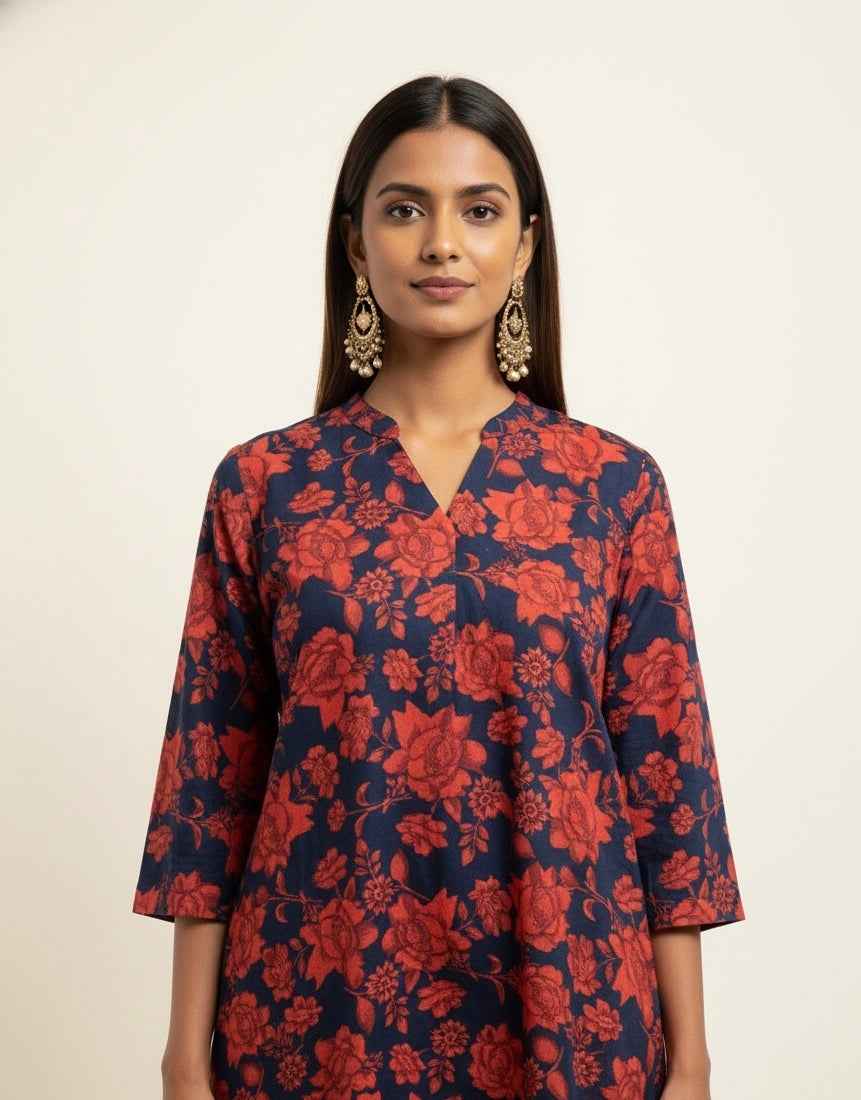 Pure Cotton Floral Print Co Ord Set