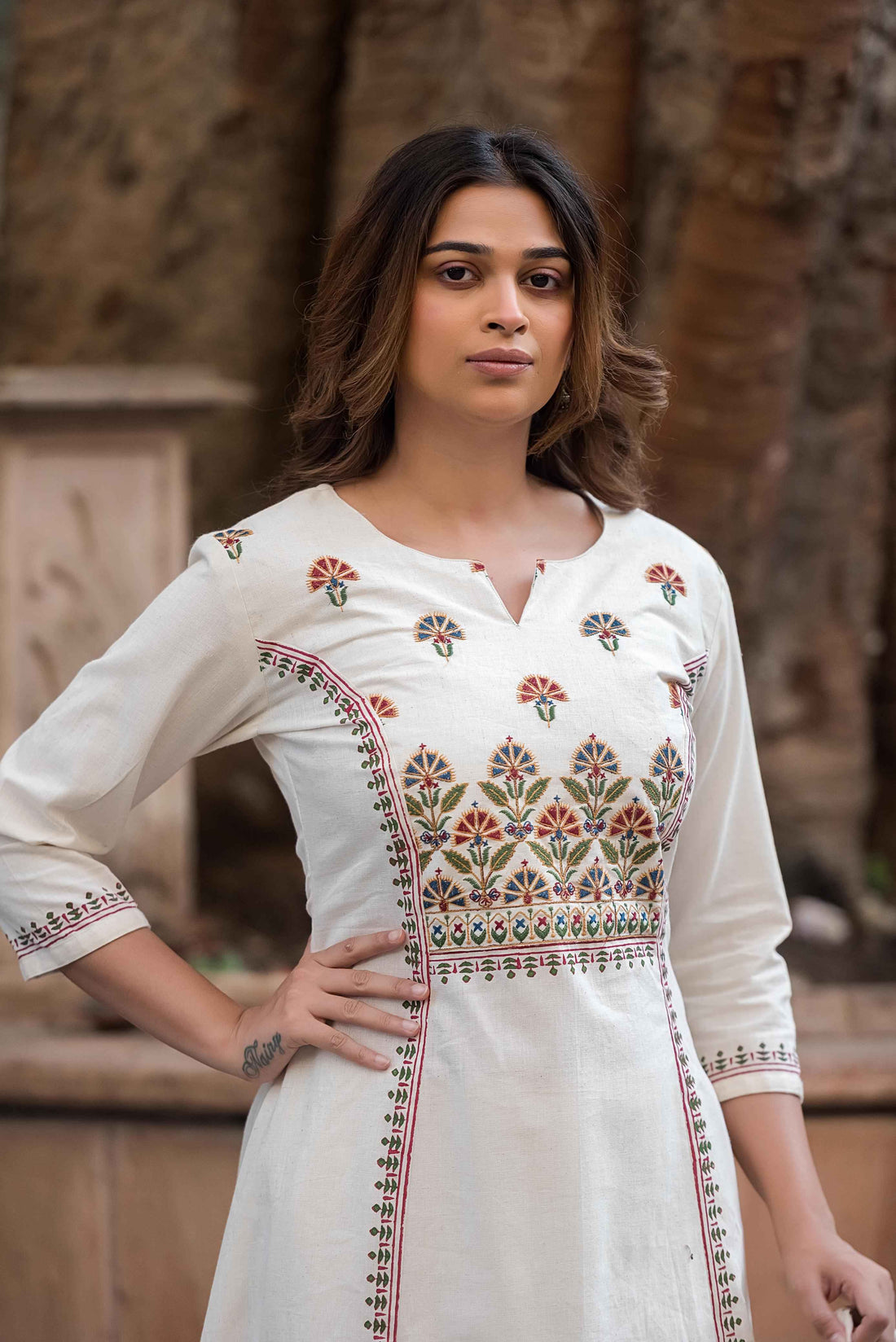 Pure Cotton Flex Three Piece Dupatta Set CS0344