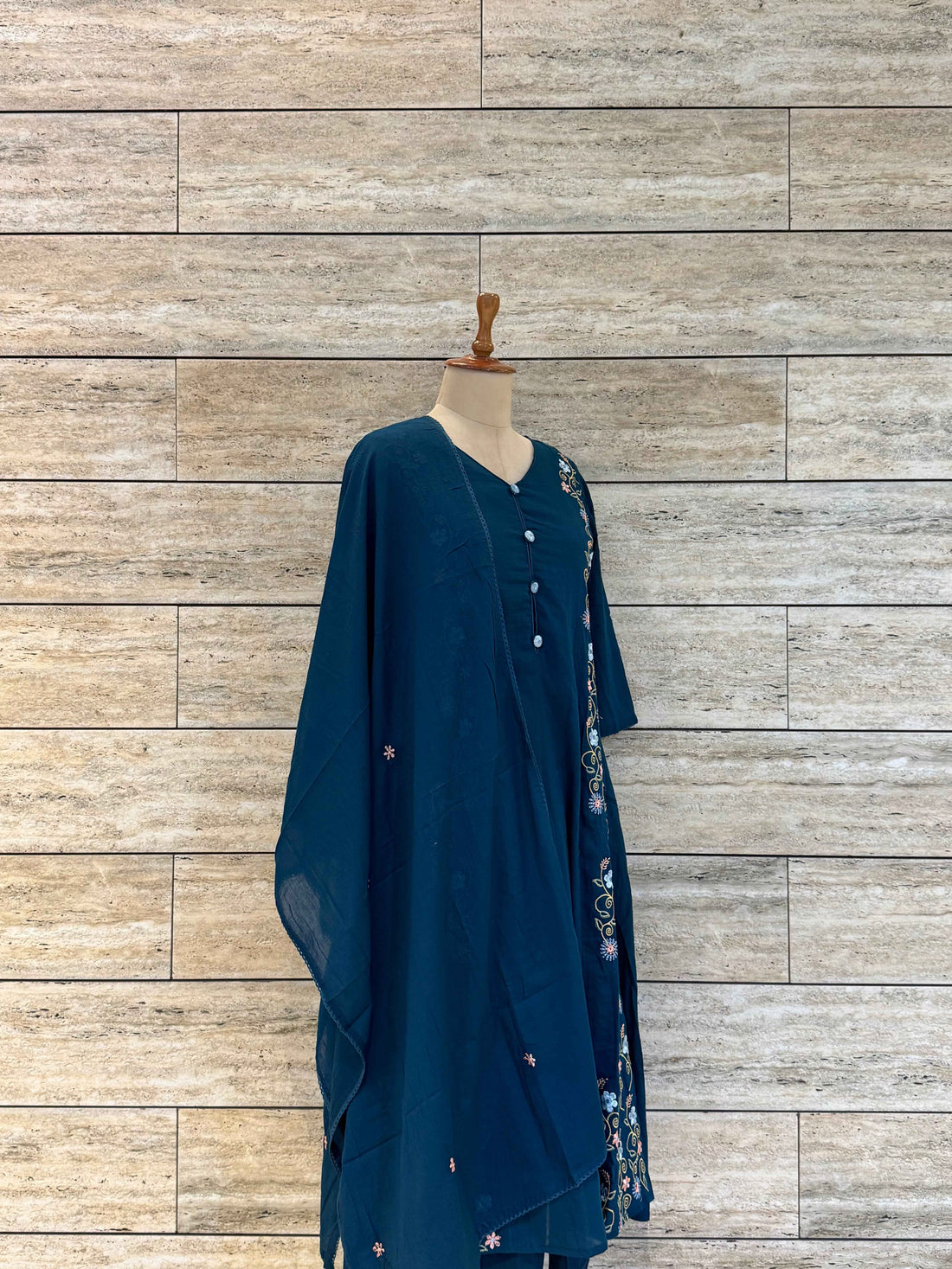 pure mul cotton dupatta set