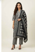 Pure Cotton Three Piece Dupatta Set